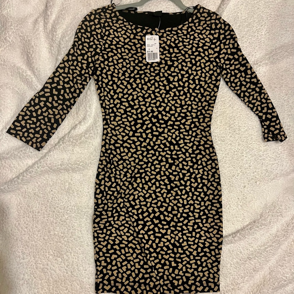 3/4 sleeve Bodycon dress midi